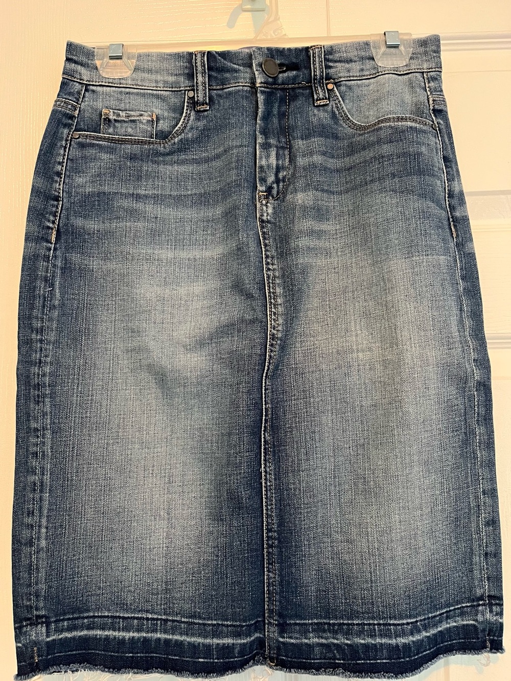 Blank NYC Medium Blue Denim Midi Skirt